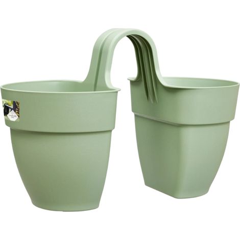 ELHO FIORIERA VIBIA CAMPANA FLOWER TWIN 21CM PISTACHE GREEN (1/5)