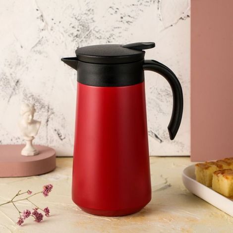 Bouteille Isotherme - 800 ml - Acier Inoxydable - Rouge - Double Paroi Sous Vide - Bureau Maison Voyage - 1 Pièce (1/5)