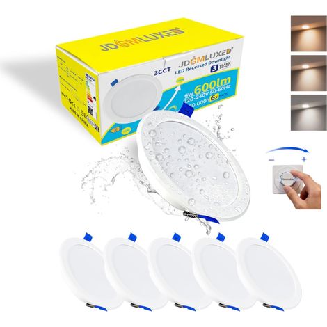 Spot LED Encastrable, 6W Spot Encastrable, 75-90 mm Trou, Lot de 6 (1/5)