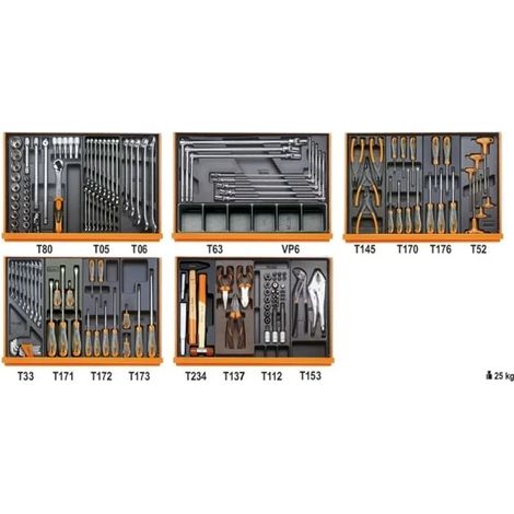 Beta 5904VG/5T Assortiment d'outils de réparation automobile thermoformés 153 pcs.