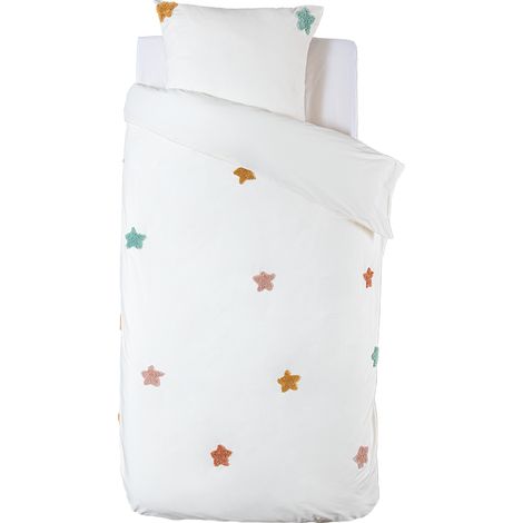 Set di biancheria da letto star 140x200cm in cotone lavato e tufting - Atmosphera créateur d'intérieur (1/3)