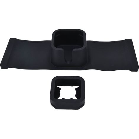 Porte-gobelet pour canapé, support de boisson en silicone pour salon et balcon, couleur noire (1/5)
