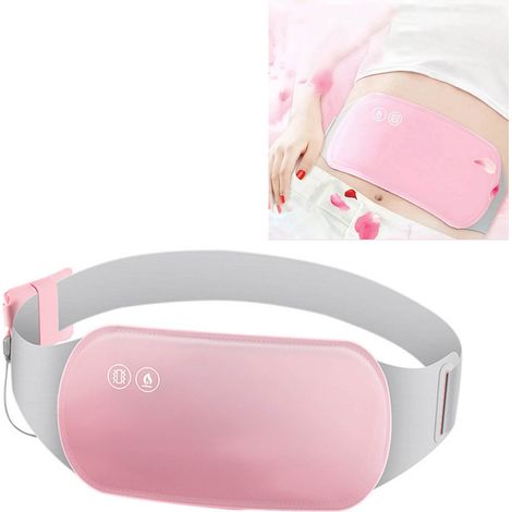 Ceinture de massage chauffante lombaire pour femmes - 3 niveaux de chaleur, 6 modes de vibration, tissu respirant. (1/5)
