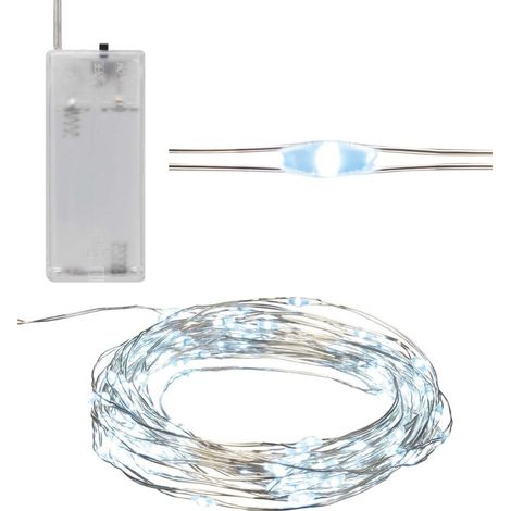 TG63176-1 LAMPADE A FILO 20LED LUCE GOCCE DI FREDDO 20LED LUCI GHIRLANDA BATTERIA AA