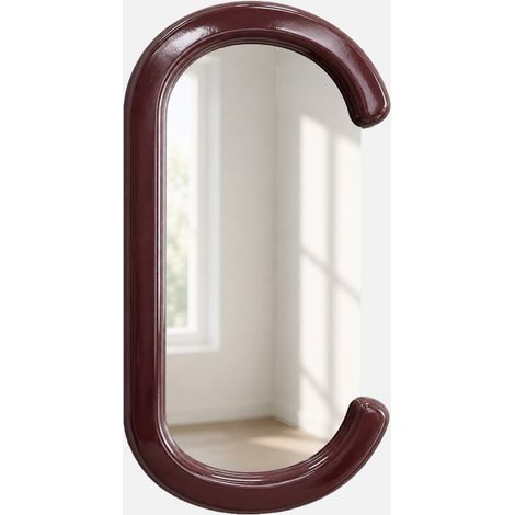 Specchio ovale decorativo in legno, 91cm (1/4)
