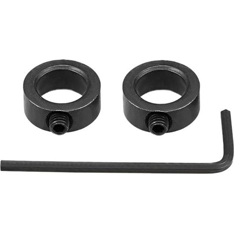 (2Pcs) 12mm sourcing map Alésage Forage Butée Foret Profondeur SuPPort Réglage Vis Style Oxyde Noir Acier au Carbone (1/5)