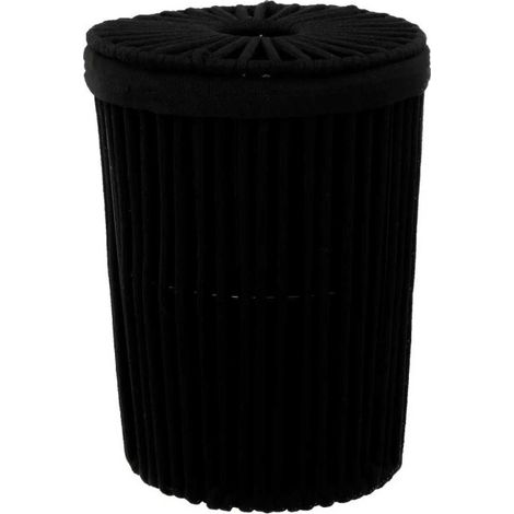 Poubelle de Salle de Bain "Manille" 7L Noir (1/2)