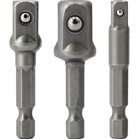 3-teiliger Sechskantmutter-Adapter, Kappe, Schraubendreher-Adapter, Stecknuss-Steckschlüssel-Adapter, 1/4", 1/2", 3/8" (1/5)