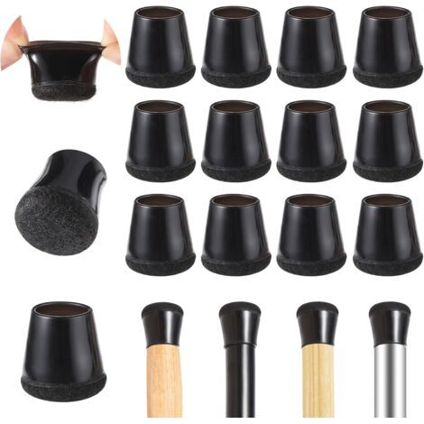 Lot de 40 patins de chaise en feutre TPR – Protection pour pieds de meubles – Réduction du bruit et des rayures – Diamètre 14 à 20 mm - D7710K (1/5)