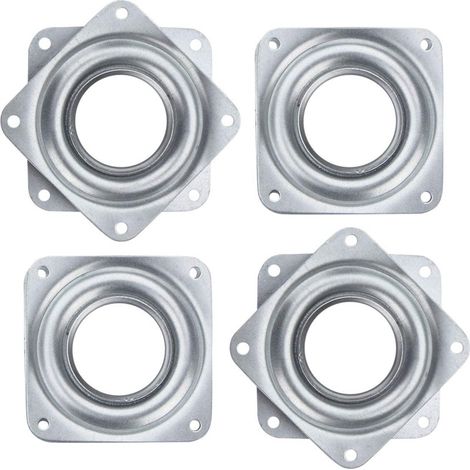 Un juego de 4 rodamientos de bolas cuadrados giratorios, base giratoria de 360 grados, aptos para soportes de TV. (1/5)
