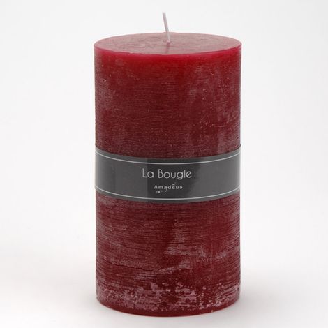 Amadeus - Bougie maxi cylindre bleu mer 10x17 cm sangria (lot de 6)