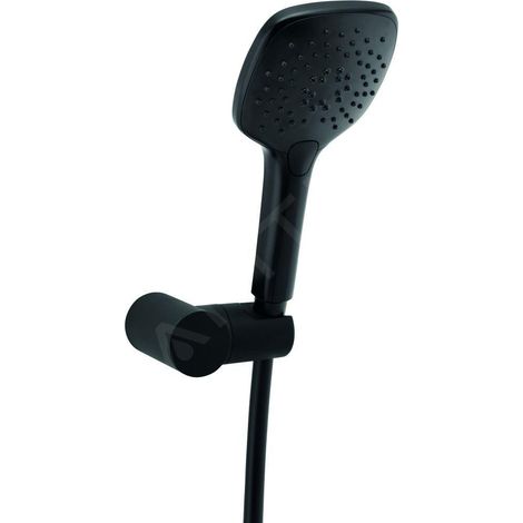 Novaservis - Colonne de douche avec pommeau de douche, support et flexible, noir mat MINI201,5