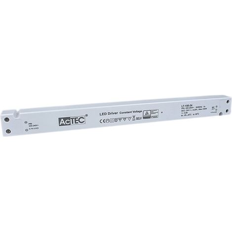 Alimentatore Ultra Slim Sottile 150W 24V Trasformatore CV Per Striscia Led Profili Alluminio