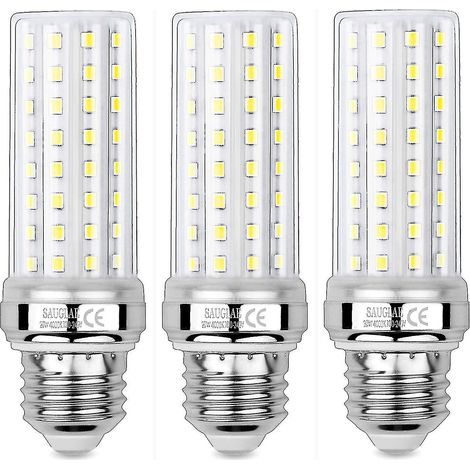 Lot de 3 ampoules LED maïs 20 W, équivalent 150 W incandescent, 2300 lm, blanc neutre 4000 K, culot E27 à vis Edison - yuyu (1/5)