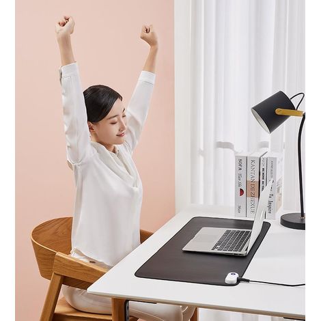 Réchauffeur de table Coussin chauffant de bureau Chauffage électrique Bloc-notes Réchauffeur de table Chauffage Tapis de souris Tapis de table chauffant Noir 80 33 One Piece (1/3)