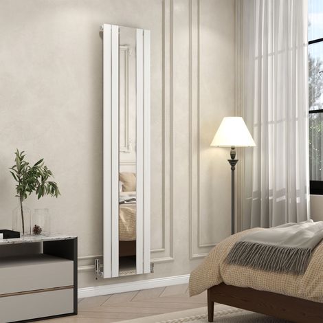 1800x417mm Vertical Radiator Single Flat Panel Central Heating Radiator With Mirror White (1/4)