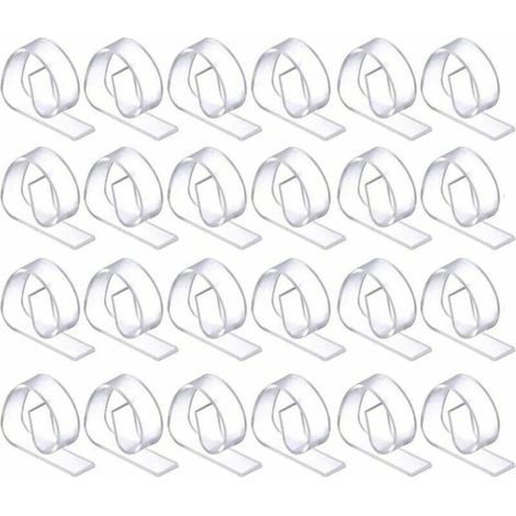 Lot de 24 pinces de nappe en plastique transparent pour table de pique-nique (1/5)