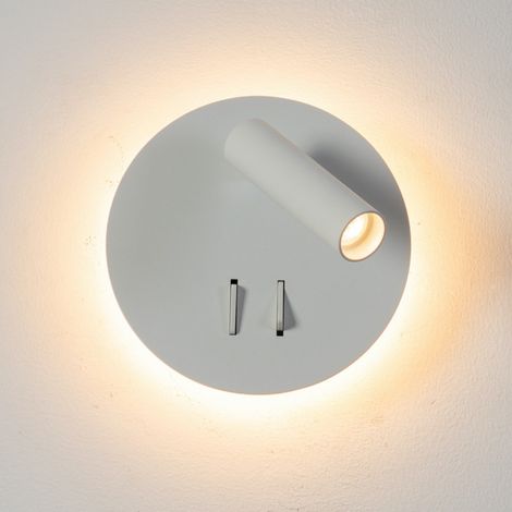 Trendige doppelte LED-Leseleuchte Weiß mit Schalter – Bilbao