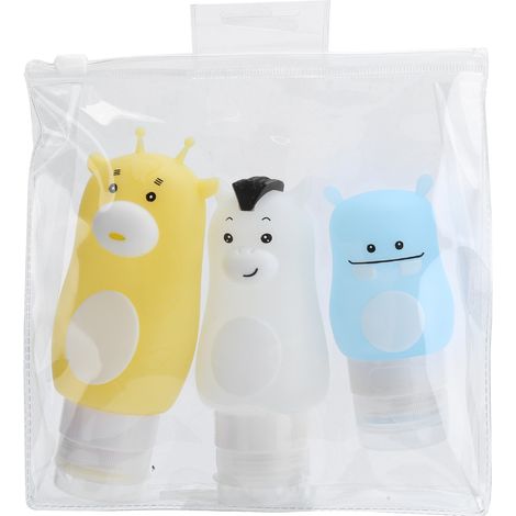 Bouteille compressible animal cartoon rechargeable, contenant cosmétique vide pour voyage lotion (1/5)