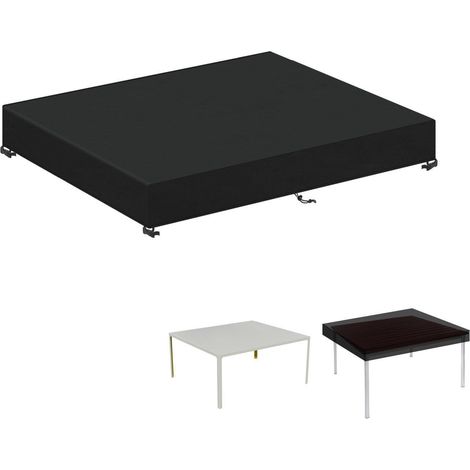 Gartentisch Abdeckung Wasserdicht Winddicht 120x80x15cm Rechteckig (1/5)