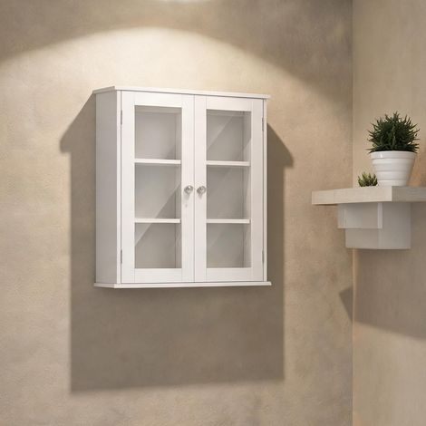 Meuble de salle de bain blanco en mDF y Vidrio 55 x 20 x 65 cm (1/5)