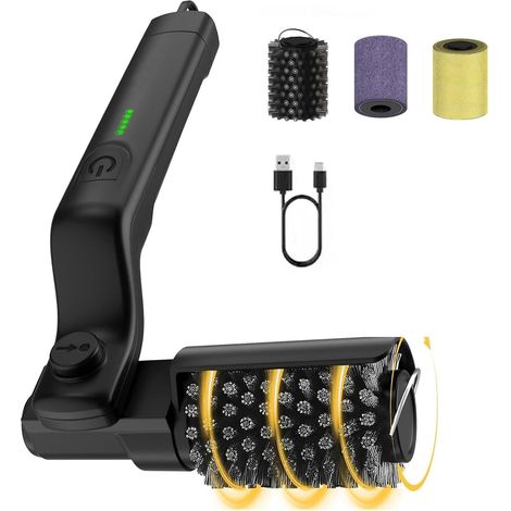 Brosse Électrique pour Barbecue sans Fil Rechargeable, 3 Vitesses Tête rotative 180°, poils acier inoxydable, autonomie 90min, nettoyage gril (1/5)