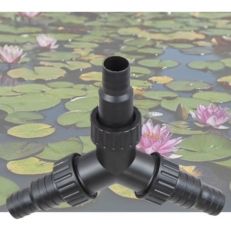 Té Raccord 3 sorties à visser pour Tuyau d'aquarium ou bassin de jardin 20 - 25 mm (1/5)