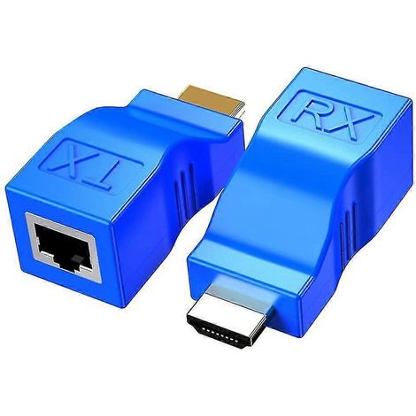 Extendeur HDMI, prolongateur HDMI vers RJ45 1080p pour réseau LAN, étend jusqu'à 30 mètres via un câble Ethernet LAN UTP Cat5e/6. (1/5)