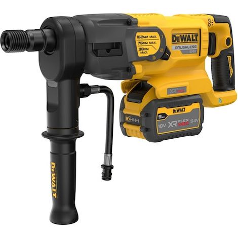 Dewalt – Carotteuse sans fil 54V 9Ah – Moteur sans balais – Perçage jusqu'à 162 mm pour béton et maçonnerie – 3 vitesses réglables