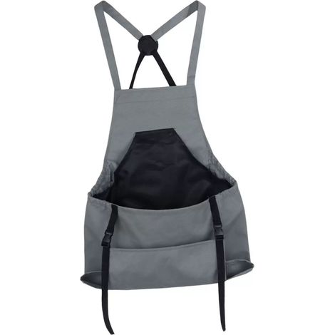 Tablier de jardinage polyvalent pour la cueillette de fruits, en PVC, avec dos croisé et grandes poches, durable et confortable, pour femmes et hommes (1/5)