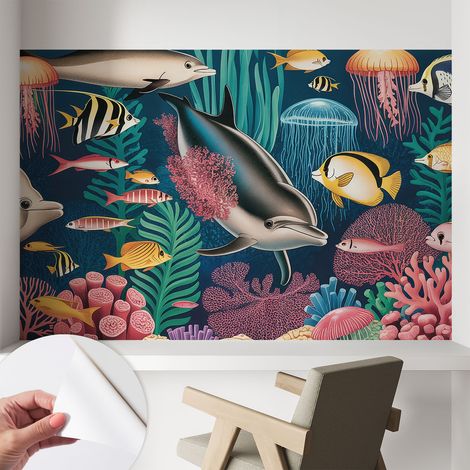 Carta da parati autoadesiva - Fotomurale adesivo - design elegante - stile moderno - Fauna sottomarina 104x70 cm (1/5)