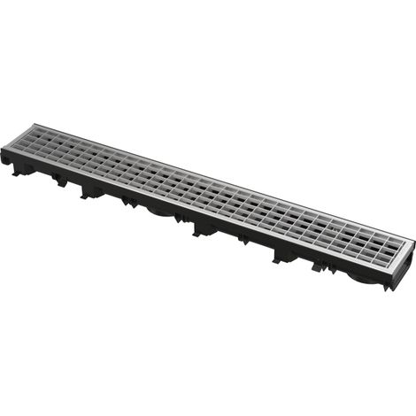 Sistema de drenaje externo con rejilla galvanizada B125, altura 60 mm (1/2)