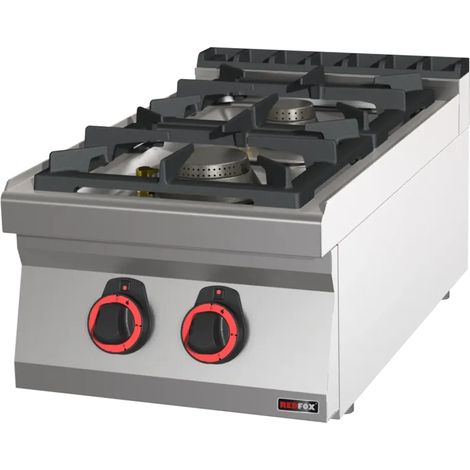 Fourneau à gaz 2x brûleur sans soubassement REDFOX - SP 70/04 G - REDFOX
