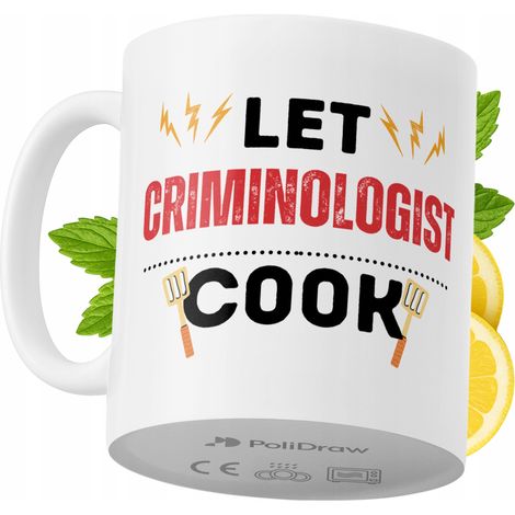 Taza para criminólogo. Divertida taza de café o té con diseño gráfico y texto humorístico. Taza ideal para cumpleaños, santos y días festivos. Taza premium para ocasiones especiales en casa, la oficin (1/5)