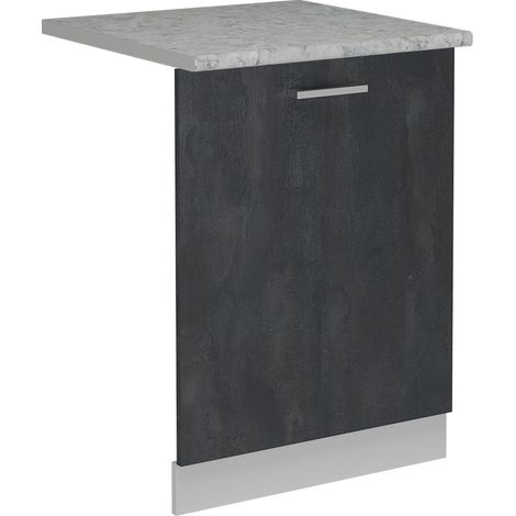 Geschirrspülblende R-Line, Schwarz Beton, 60 cm , AP Marmor, Vicco (1/5)