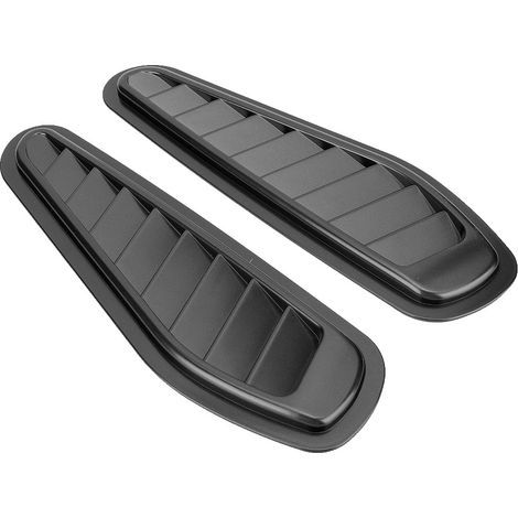 Prise d'air latérale universelle pour capot de voiture, grille décorative de ventilation, couvercle noir, 2 pièces (1/3)