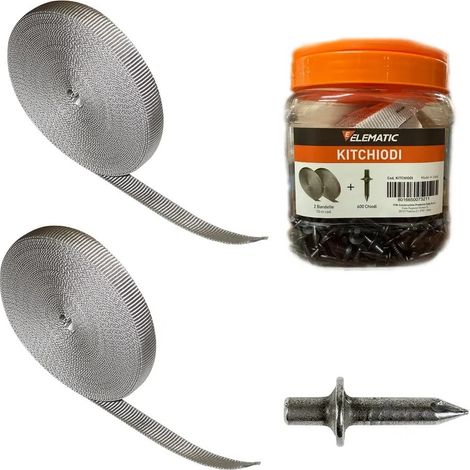 Kit chiodi 18mm con 2 bandelle da 10 metri elematic kitchiodi (1/5)