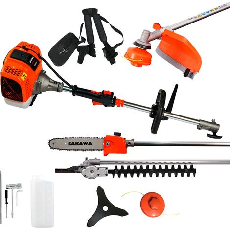 Sakawa – Débroussailleuse thermique 58cc – Moteur 2.7CV – Système de démarrage facile – Accessoires compatibles pour travaux intensifs