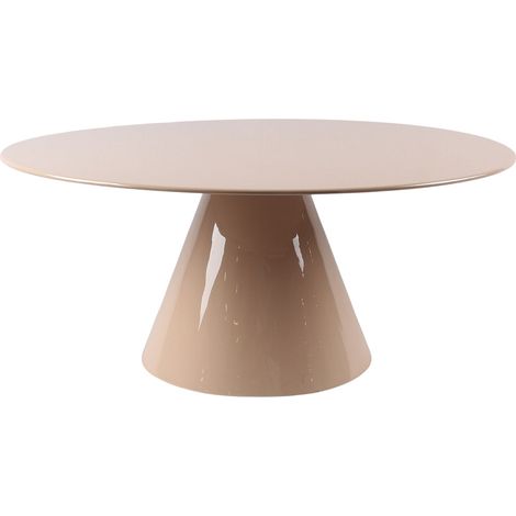 Table basse en métal - Beige brillant - DINEGA