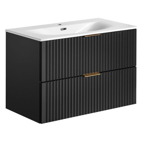 Meuble vasque à encastrer 80 cm - Georgia Black - Livraison gratuite