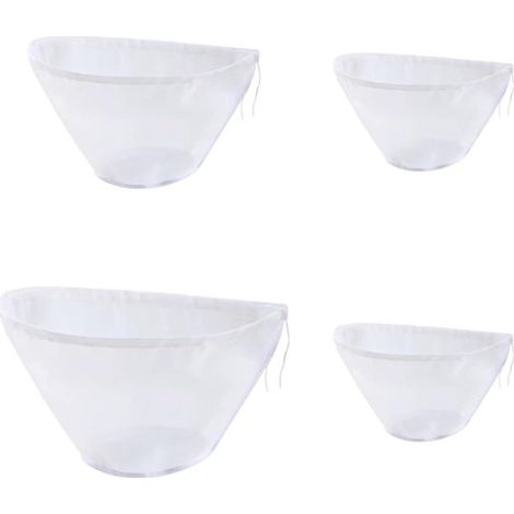 4 Filterbeutel Käsetuchbeutel Wiederverwendbares Filtertuch Cold Brew Beutel Schalenförmiger Nylonbeutel für Nussmilch zum Kochen Joghurt , Nussm (1/5)