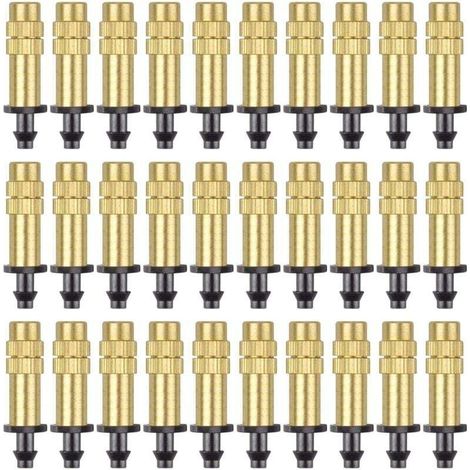 (30pcs) Adjustable Copper Atomizing Nozzle 4/7mm Drip Irrigation Sprayer Micro Atomization MUMU (1/4)