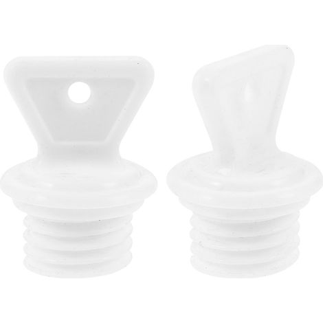 Lot de 2 bouchons pour bouillottes portables-4.50X3.50X3.50CM-White (1/3)