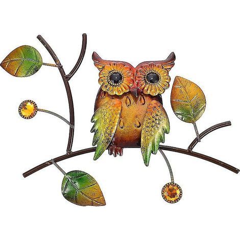 1 décoration murale hibou en forme de branche (1/3)
