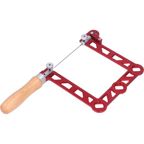 Scie à main miniature en U, manche en bois, pour bijoutier et métaux, 5 pouces (1/5)