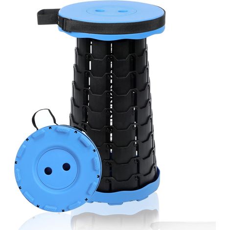 Tabouret télescopique pliant, tabouret télescopique pour adultes, chaise pliante améliorée, capacité de charge 249,5 kg (environ), tabouret de camping pour adultes (1/4)