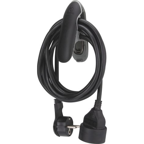 Rallonge 5m Noire avec pince - Watt&Co