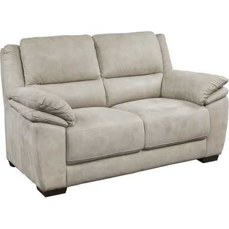 ASTIO - Canapé Fixe 2 Places Tissu Majestic Beige (1/5)
