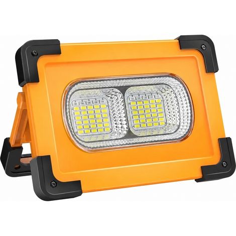 Projecteur LED portable rechargeable 80 W avec panneau solaire, 4 modes pour le camping (1/5)