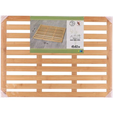 Rejilla antideslizante de bambú 62x45cm - bambú - Tendance